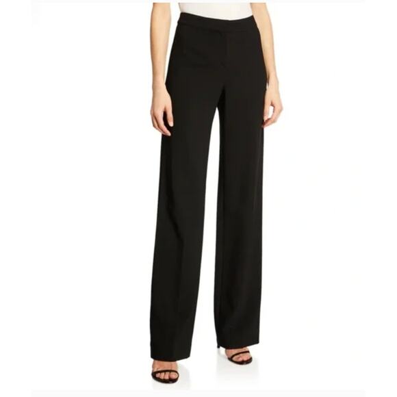 St. John Caviar Wide Leg Black Dress Pants - Size 10 - Picture 2 of 7